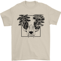 Mushroom Alien Skull Mens T-Shirt 100% Cotton Sand