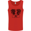 Mushroom Alien Skull Mens Vest Tank Top Red