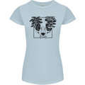 Mushroom Alien Skull Womens Petite Cut T-Shirt Light Blue