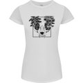 Mushroom Alien Skull Womens Petite Cut T-Shirt White