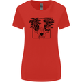 Mushroom Alien Skull Womens Wider Cut T-Shirt Red