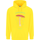 Mushroom Anatomy Magic LSD Childrens Kids Hoodie Yellow