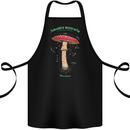 Mushroom Anatomy Magic LSD Cotton Apron 100% Organic Black