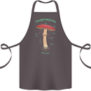 Mushroom Anatomy Magic LSD Cotton Apron 100% Organic Dark Grey