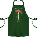 Mushroom Anatomy Magic LSD Cotton Apron 100% Organic Forest Green