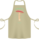 Mushroom Anatomy Magic LSD Cotton Apron 100% Organic Khaki