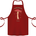 Mushroom Anatomy Magic LSD Cotton Apron 100% Organic Maroon