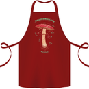 Mushroom Anatomy Magic LSD Cotton Apron 100% Organic Maroon