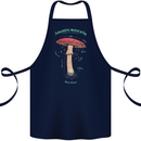 Mushroom Anatomy Magic LSD Cotton Apron 100% Organic Navy Blue
