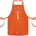 Mushroom Anatomy Magic LSD Cotton Apron 100% Organic Orange