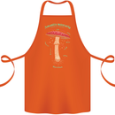 Mushroom Anatomy Magic LSD Cotton Apron 100% Organic Orange