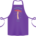 Mushroom Anatomy Magic LSD Cotton Apron 100% Organic Purple