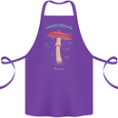 Mushroom Anatomy Magic LSD Cotton Apron 100% Organic Purple