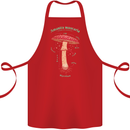 Mushroom Anatomy Magic LSD Cotton Apron 100% Organic Red