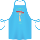 Mushroom Anatomy Magic LSD Cotton Apron 100% Organic Turquoise