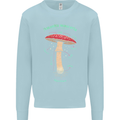 Mushroom Anatomy Magic LSD Kids Sweatshirt Jumper Light Blue