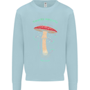 Mushroom Anatomy Magic LSD Kids Sweatshirt Jumper Light Blue