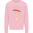 Mushroom Anatomy Magic LSD Kids Sweatshirt Jumper Light Pink