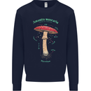 Mushroom Anatomy Magic LSD Kids Sweatshirt Jumper Navy Blue