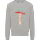 Mushroom Anatomy Magic LSD Kids Sweatshirt Jumper Sports Grey