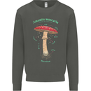 Mushroom Anatomy Magic LSD Kids Sweatshirt Jumper Storm Grey