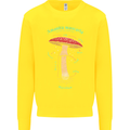 Mushroom Anatomy Magic LSD Kids Sweatshirt Jumper Yellow