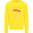 Mushroom Anatomy Magic LSD Kids Sweatshirt Jumper Yellow