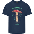 Mushroom Anatomy Magic LSD Kids T-Shirt Childrens Navy Blue