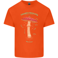 Mushroom Anatomy Magic LSD Kids T-Shirt Childrens Orange