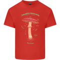 Mushroom Anatomy Magic LSD Kids T-Shirt Childrens Red