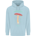 Mushroom Anatomy Magic LSD Mens 80% Cotton Hoodie Light Blue