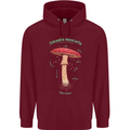 Mushroom Anatomy Magic LSD Mens 80% Cotton Hoodie Maroon