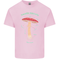 Mushroom Anatomy Magic LSD Mens Cotton T-Shirt Tee Top Light Pink