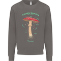 Mushroom Anatomy Magic LSD Mens Sweatshirt Jumper Charcoal