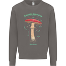 Mushroom Anatomy Magic LSD Mens Sweatshirt Jumper Charcoal