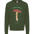 Mushroom Anatomy Magic LSD Mens Sweatshirt Jumper Forest Green