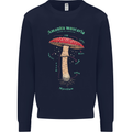 Mushroom Anatomy Magic LSD Mens Sweatshirt Jumper Navy Blue