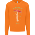 Mushroom Anatomy Magic LSD Mens Sweatshirt Jumper Orange