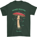 Mushroom Anatomy Magic LSD Mens T-Shirt 100% Cotton Forest Green