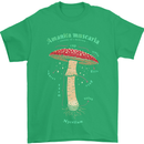 Mushroom Anatomy Magic LSD Mens T-Shirt 100% Cotton Irish Green