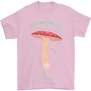Mushroom Anatomy Magic LSD Mens T-Shirt 100% Cotton Light Pink