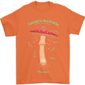 Mushroom Anatomy Magic LSD Mens T-Shirt 100% Cotton Orange