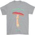 Mushroom Anatomy Magic LSD Mens T-Shirt 100% Cotton Sports Grey