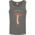 Mushroom Anatomy Magic LSD Mens Vest Tank Top Charcoal