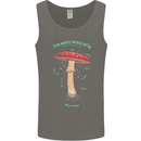 Mushroom Anatomy Magic LSD Mens Vest Tank Top Charcoal