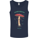 Mushroom Anatomy Magic LSD Mens Vest Tank Top Navy Blue