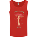 Mushroom Anatomy Magic LSD Mens Vest Tank Top Red