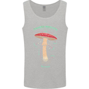 Mushroom Anatomy Magic LSD Mens Vest Tank Top Sports Grey