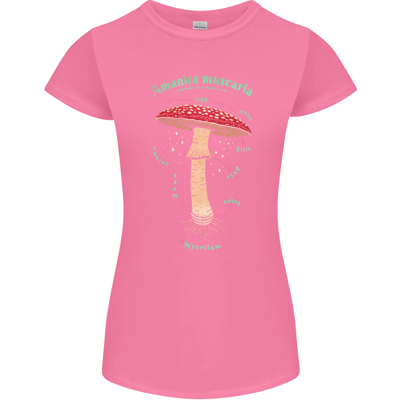 Mushroom Anatomy Magic LSD Womens Petite Cut T-Shirt Azalea