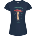 Mushroom Anatomy Magic LSD Womens Petite Cut T-Shirt Navy Blue